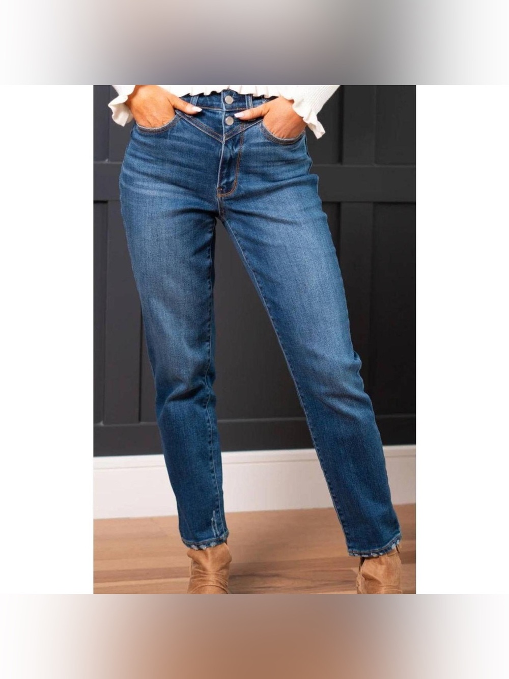 Judy blue wren vintage v yolk‎ slim fit jeans